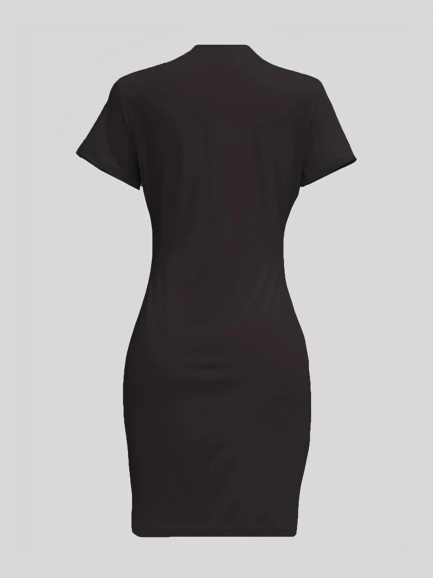 Women's plus size summer Q-letter print short sleeved round neck loose casual T-shirt dress High Street Unisex style