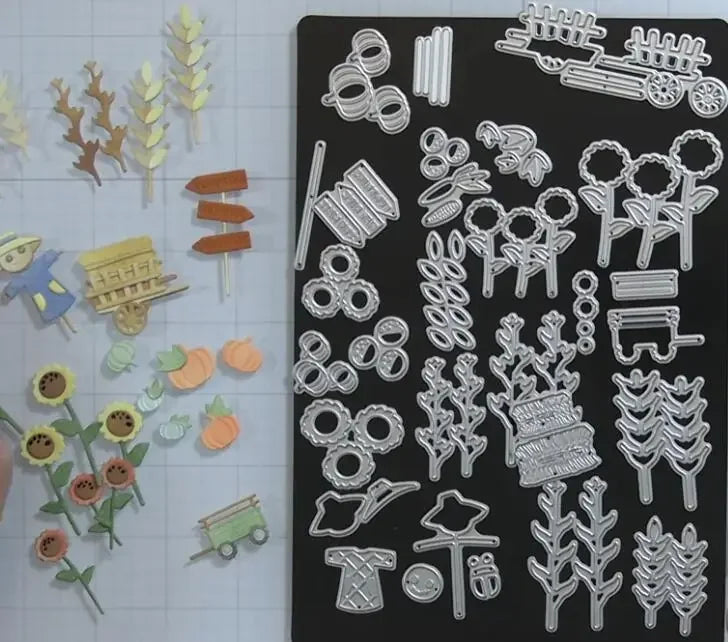 Thanksgiving Day 2025 Turkey Fall Pumpkin Leaves Coffee Cup Metal Cutting Dies Clear Stamp Stencil for DIY Making Card Scrapbook