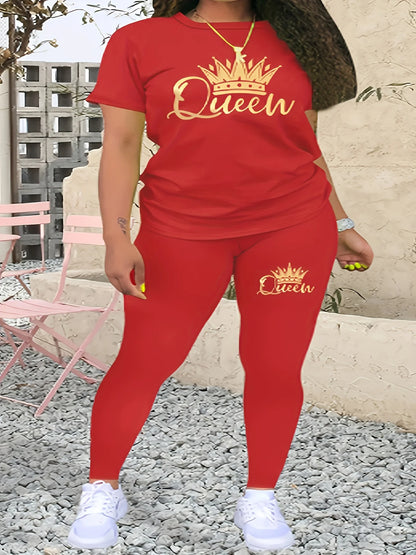 2024 AliExpress Europe and America New Summer Plus Size Women's Printed Comfortable Casual Set