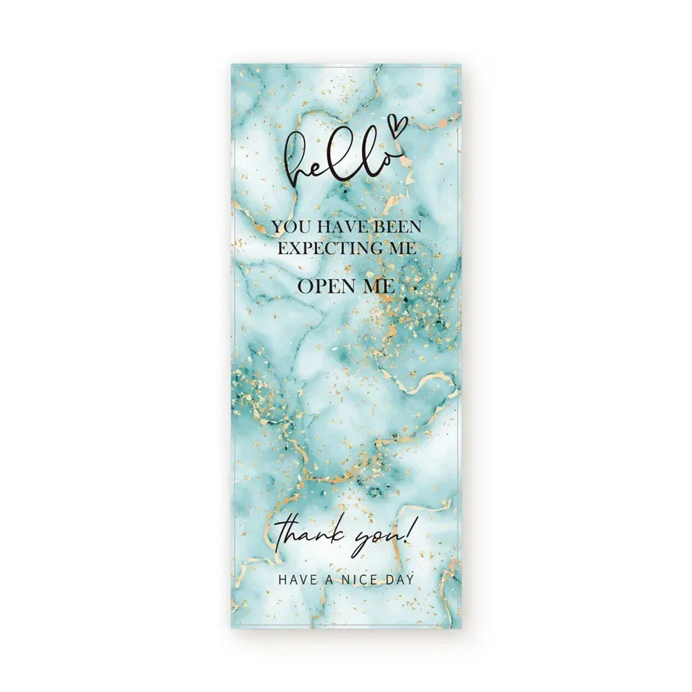 20-50Pcs Thank You Stickers Waterproof Seal Labels 6*15 Cm Packaging Stickers for Small Business Gift Decorate Stickers Supplies