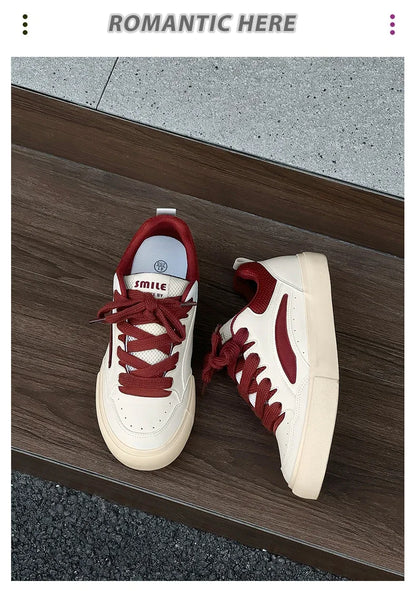 2025 Chunky Sneakers  Autumn Fashion Low Top Lace Up Running Shoes Comfortable Flat Casual Walking Shoes Tenis Masculino