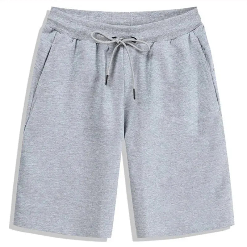 2024 Summer Men's Shorts Elastic Drawstring Shorts Joggers Loose Fitness Breathable Sports 5 Piece Solid Color Casual Pants