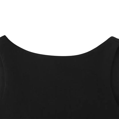Black Sexy Women A-Line Dresses Summer New Fashion Zippers Tank Sleeve Mini Dress Elegant Female Backless Casual Slim Dresses