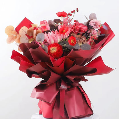 20 PCS Flower Wrapping Paper Korean Style Waterproof Bouquet Wrapping Birthday Wedding Halloween Christmas DIY Gift Wrapping