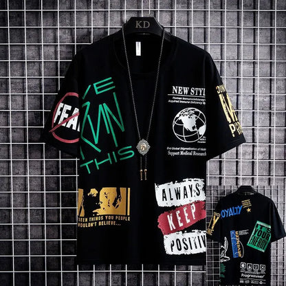 Suits for men Summer Casual Short Sleeve T-shirt + Shorts Sets sweatpants Anime Sporty Two-piece Stylish Sport Outfit T-shirts