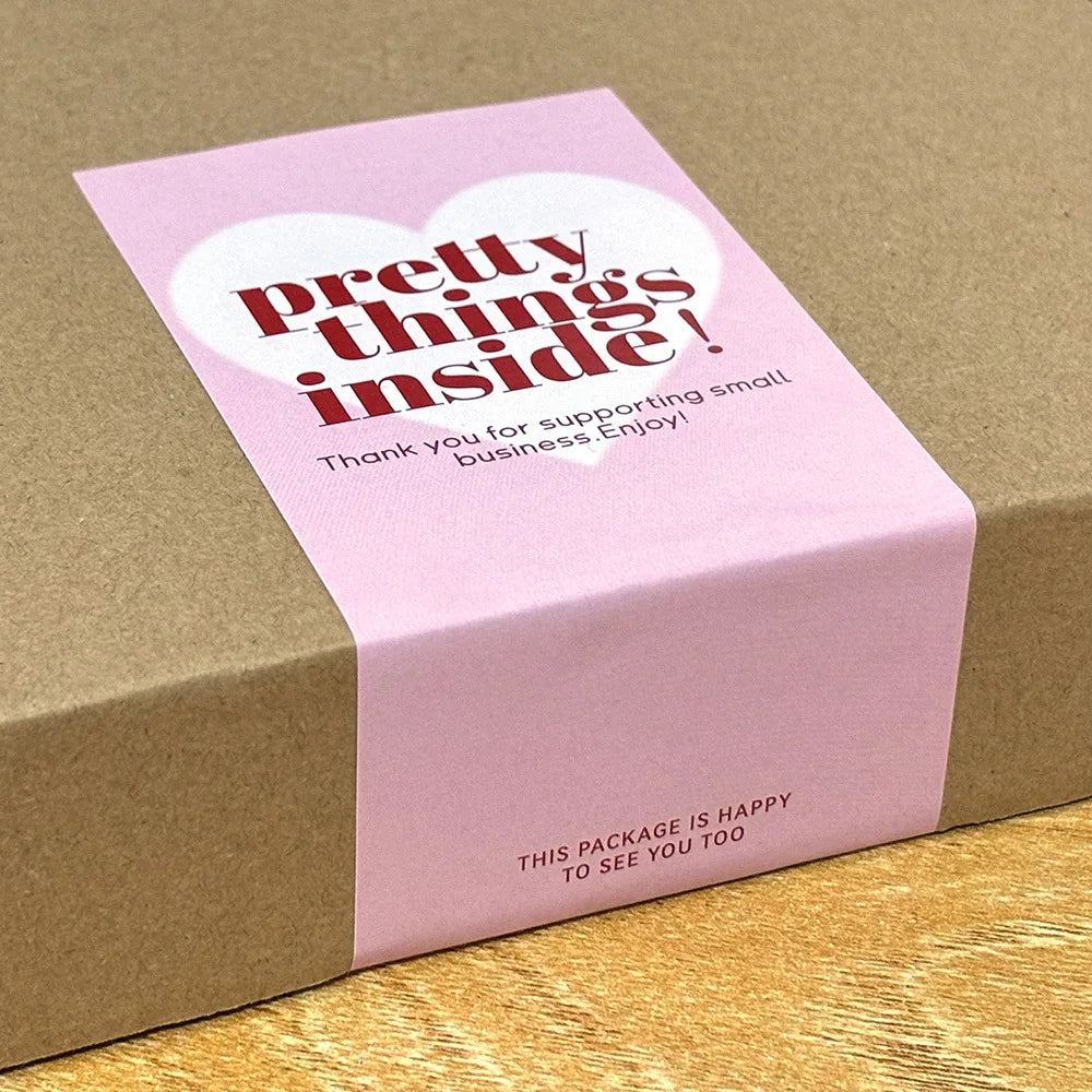 500pcs/roll New Red Heart Thank You Stickers Cute Heart-shaped Decorative Seal Labels for Wedding, Party Gifts, Business Package