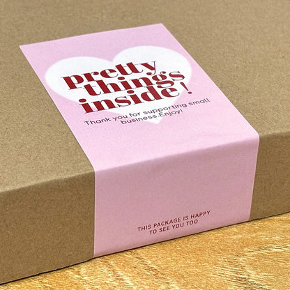 500pcs/roll New Red Heart Thank You Stickers Cute Heart-shaped Decorative Seal Labels for Wedding, Party Gifts, Business Package