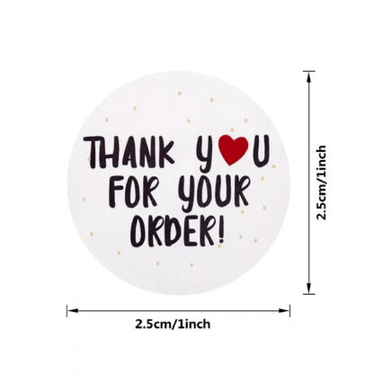 1roll 500pcs Thank You For Your Oder Sticker, DIY Small Business Online Store, Shop, Packing And Shipping Accessories
