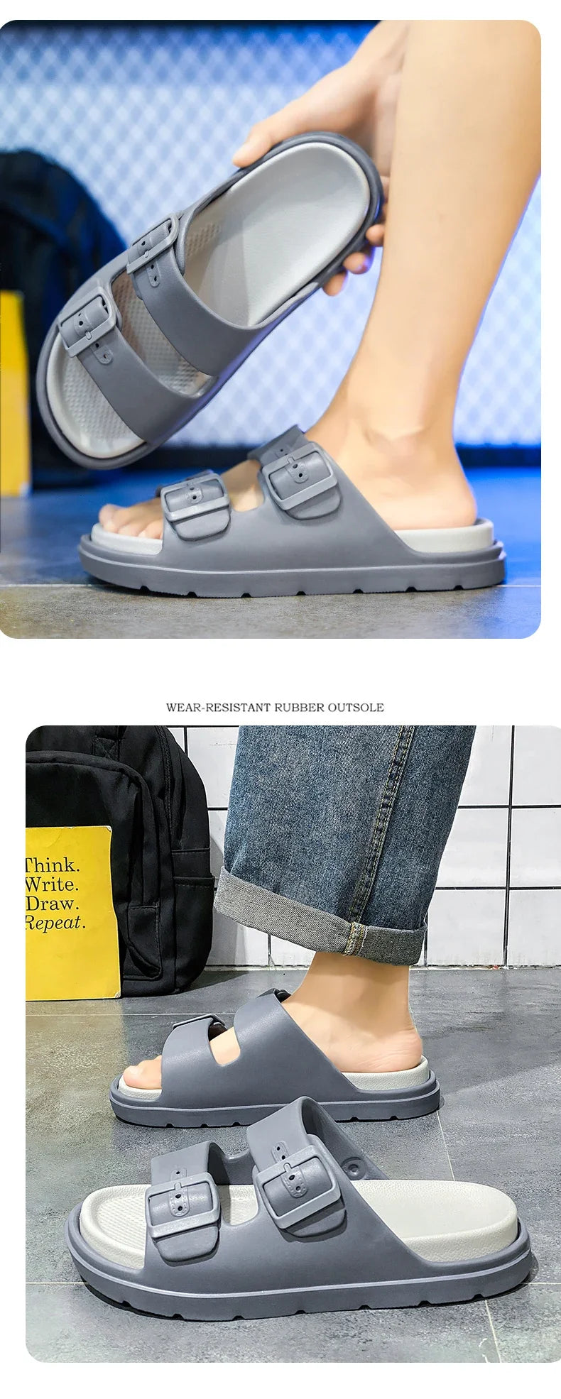 Beach Sandals Men Shoes Men's Trekking Sandals Man Summer 2024 Men's Casual Sandal High Quality Shoes Slipers Slippers Flat Mens