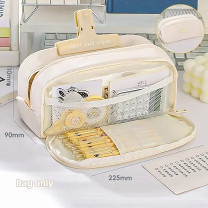 Stylish and Practical Pencil Bag with Large Capacity and Multiple Sections for Stationery Storage Pencil Case Back To School