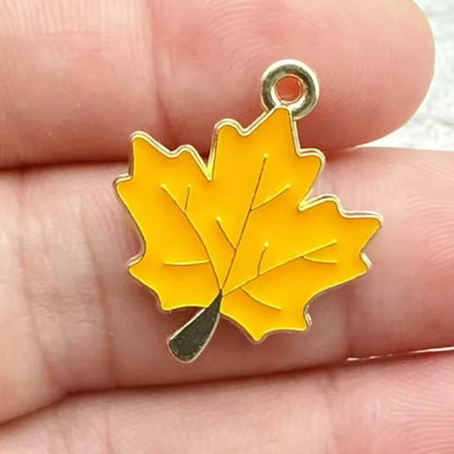 10pcs/16pcs Enamel Thanksgiving Cake Pumpkin Sunflower Charms for Earrings Bracelets Pendants Making DIY Jewelry Accessories