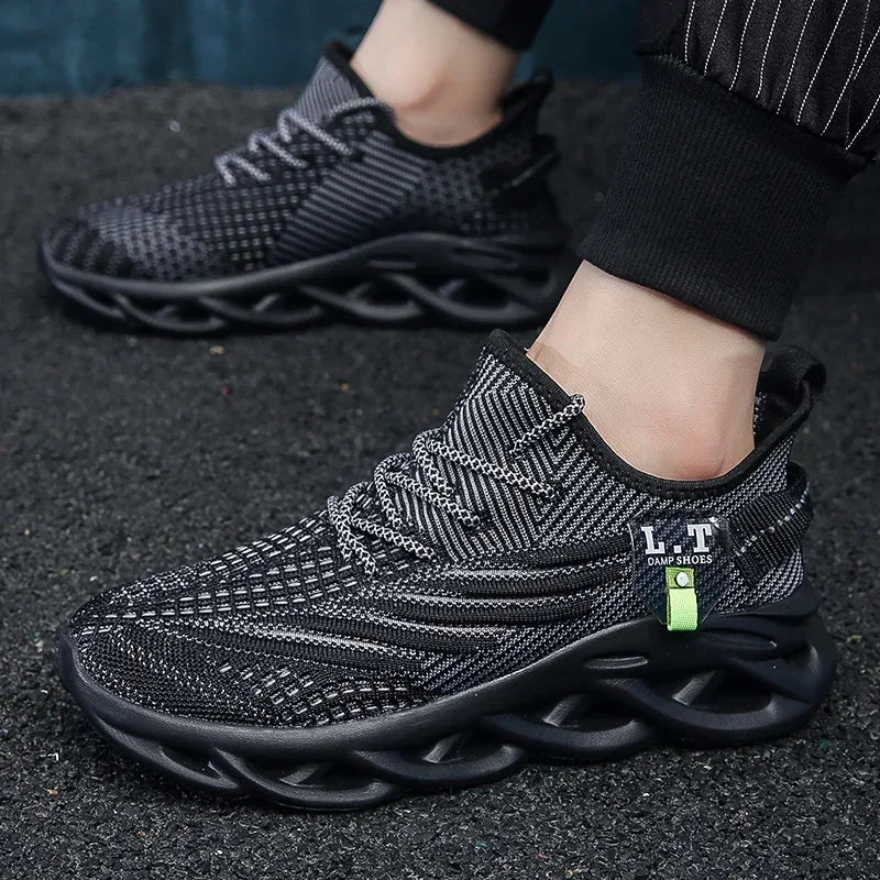 YRZL Casual Sneakers Men's Runing Shoes Outdoor Big Size Lightweight Breathable Mesh Increase Comfortable Sports Shoes for Men