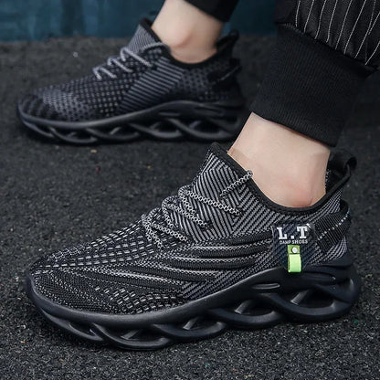 YRZL Casual Sneakers Men's Runing Shoes Outdoor Big Size Lightweight Breathable Mesh Increase Comfortable Sports Shoes for Men