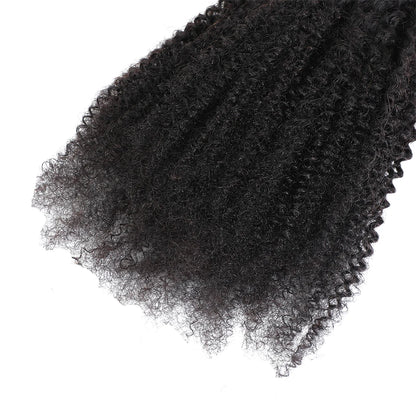 12A Afro Kinky Curly Bundles Mongolian 100% Unprocessed Virgin Hair Afro Curly Human Hair Extensions for Women Natural Color