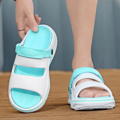 Summer Men's Outdoor Sandals Slippers Beach Comfortable Slides Soft Clogs Men Casual Water Garden Shoes Men Women Beach Sandals
