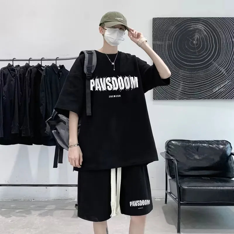 TZ18 4XL Summer New Men's Round Neck Short Sleeved T-shirt Wrinkle Resistant And Breathable Top Texture Fabric Leisure Versatile
