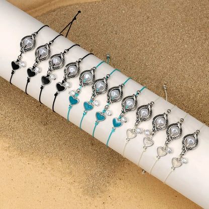 12 pieces of new colorful Bohemian eye bracelet set, friendship bracelet suitable for gift giving and summer wear