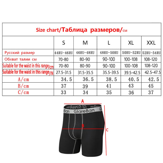 4pcs Set Mid-Long Boxer Shorts Men's Underwear Cotton Breathable Male Underpants for Men Homme Boxershorts Slips Soft Panties