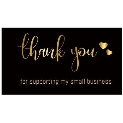 10-50pcs Black Bronzing Thank You Card Greeting Thank You Thank You For Your Order Business Greeting Cards Invitations Gift Card