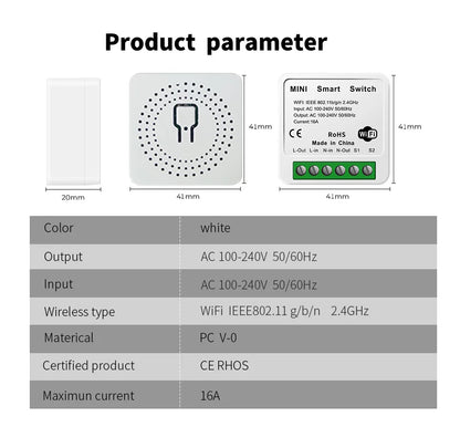 10 Pcs Smart Wi-Fi Switch Work With CozyLife APP Remote & Voice Control (Alexa/Google Home),16A Smart Wi-Fi Power Controller