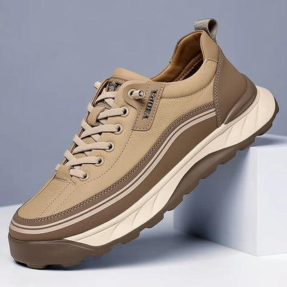 2025 High Quality Brand Men's Leather Casual Shoes Outdoor Hiking Shoes Anti Slip Wear-resistant Men's Hiking Shoes Breathable