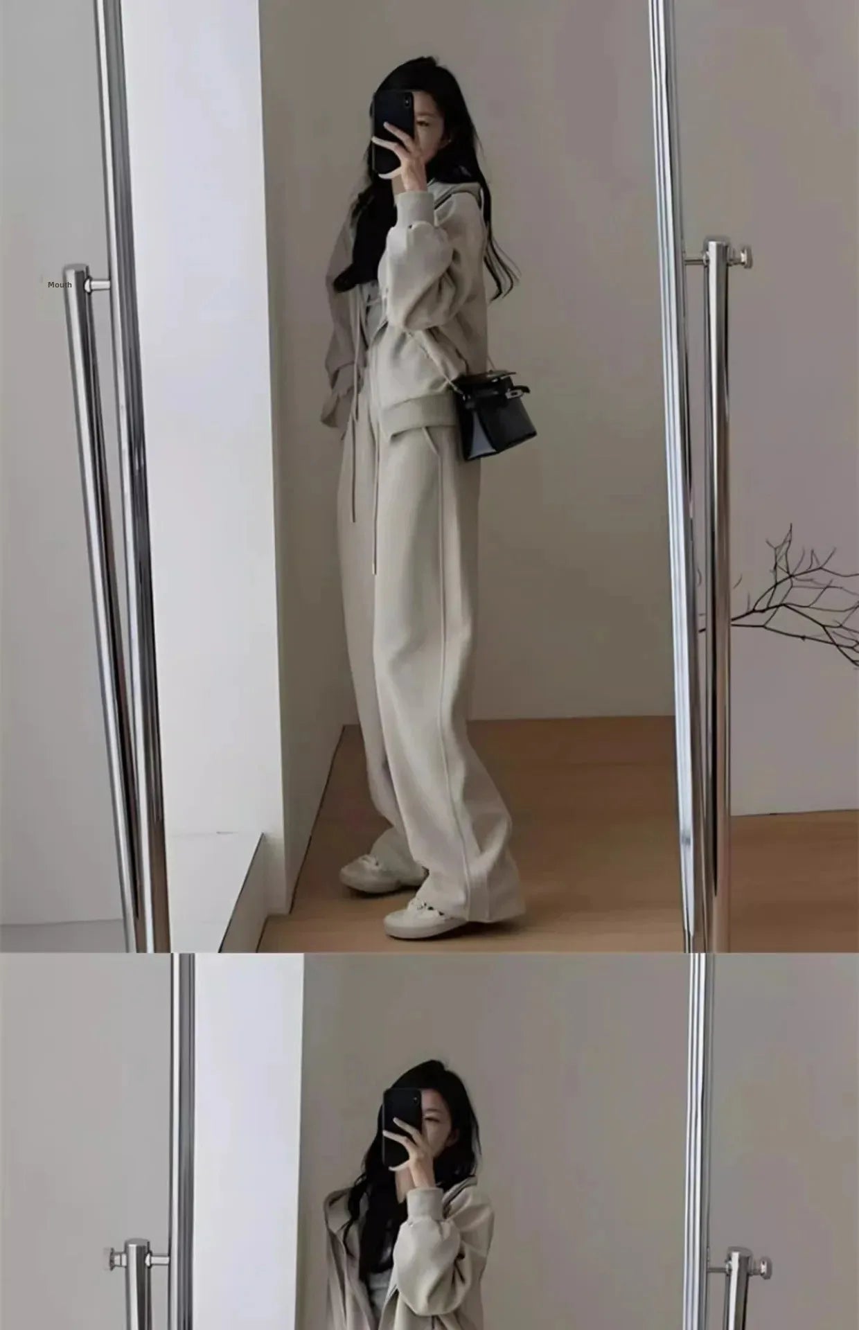 Autumn/Winter 2024 New Tea Matching Women's Clothing Set Plus Size Elegant Casual Salt System Sweatshirt Two-Piece Suit
