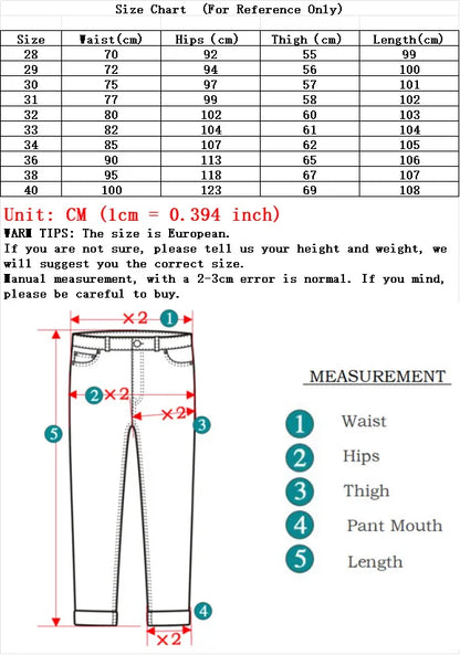 Spring Autumn New Men's Pure Black Slim Jeans Elastic Straight Pants Business Fashion Leisure Korean Vintage Denim Pants Male