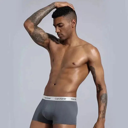 4/5Pcs/Men's Shorts Fashion Sexy Underwear Boxer Milk Silk Soft Fabric Men's Underwear Boxer Comfortable Breathable Boxer Shorts