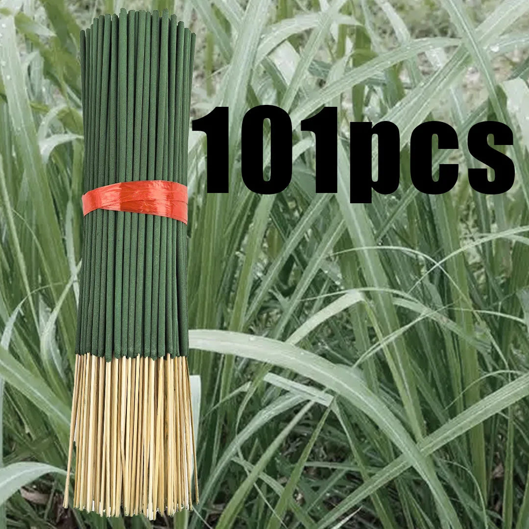 20/56/101/400 Natural Citronella Incense Sticks - Long-Lasting Lemongrass Fragrance, Bamboo Wood and Bamboo Chips with Citronella Oil, Suitable for Outdoor Camping, Hiking, Gardens, Courtyards - Essential for Holidays (Hallow