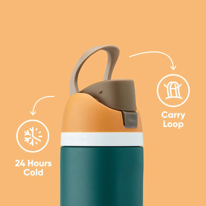 24/32oz New 304 Thermos Cup Double-Layer Stainless Steel Space Kettle Water Bottle with Straw Car Outdoor Sports Camping Sports
