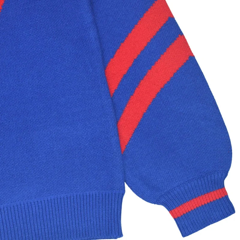 Aesthetics Retro trend Knitted Sweater Gothic Pullover Harajuku Cotton Sweater Men's Women's Warm Loose Knitted Large Sweater