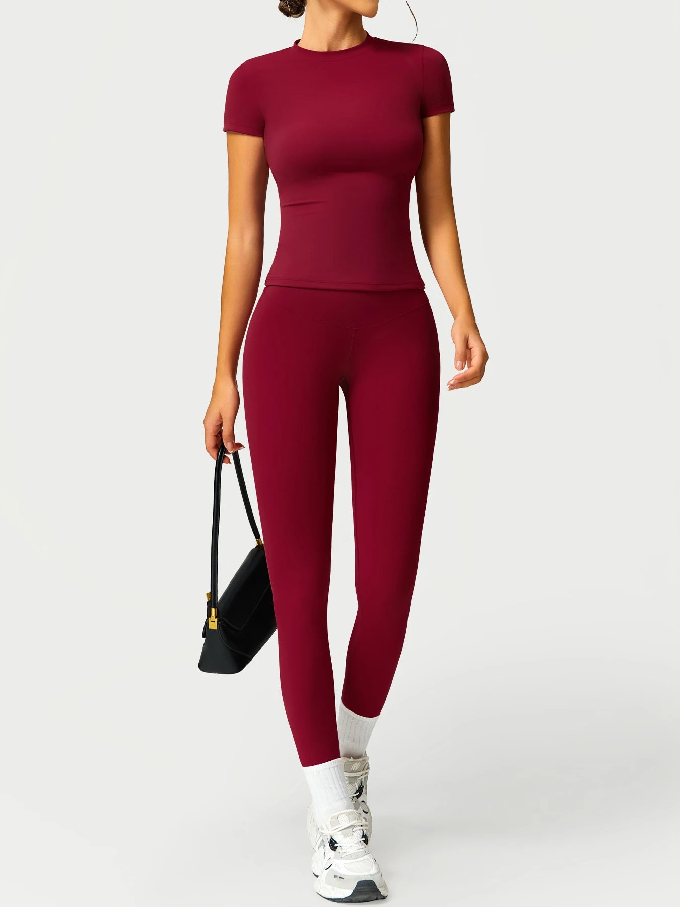 2PCS Yoga Suit Sports Set Women Quick-Drying Gym Set Women Tracksuit Running Workout Long Sleeve Sports Shirt Yoga Clothing