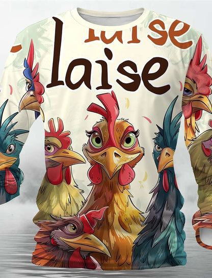 3D Print Anime Characters Long Sleeve T-Shirts For Men Autumn Fashion Men's O-Neck Sportwear Oversized  Pullover Men clothing