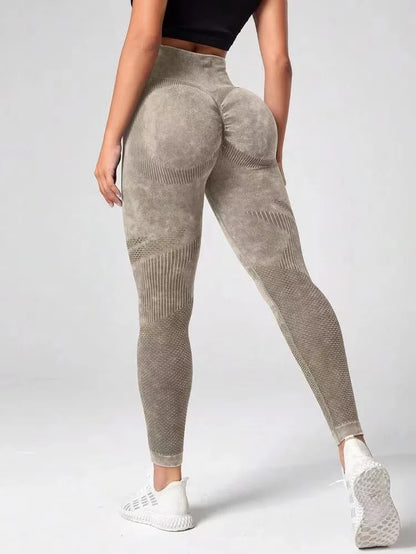 WOYYHO Athletic Pants Women Seamless Yoga Pants Mesh Sports Leggings High Waist Gym Tights Workout Squat Proof Pants
