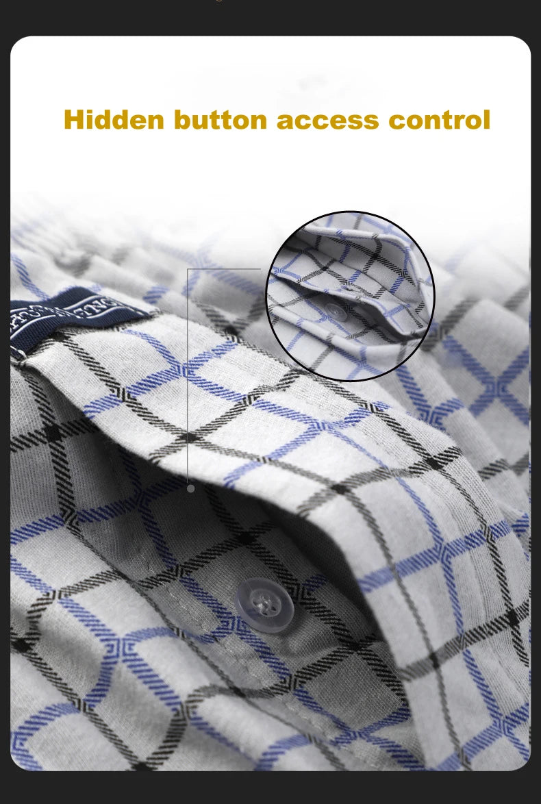 4pcs Male Arrow Pants Men Cotton Plaid Boxers Shorts Loose Mid-Waisted Men's Plus Size Underwear Homewear Comfortable Panties