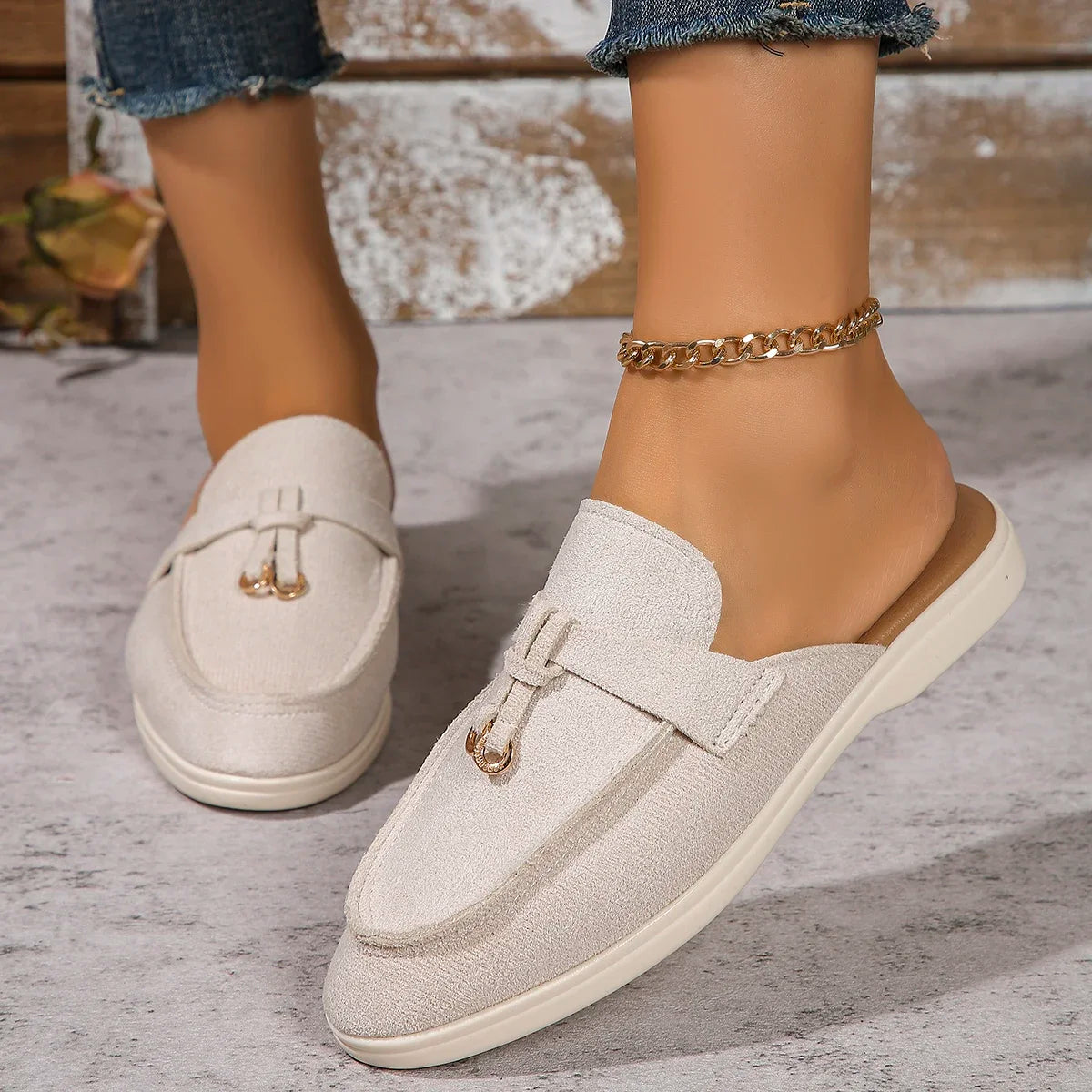 2024 New Women's Sneakers Flat Casual Shoes Slip on Ladies Loafers Plus Size 42 Vulcanized Shoes Walking Sneaker Women Slippers