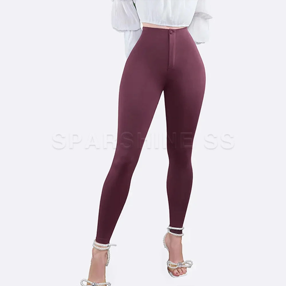 2024 Women Seamless Hip Lifting Leggings High Waist Fitness Pants Push Up Yoga Gym Trainer Trousers Solid Color Fashion Pant