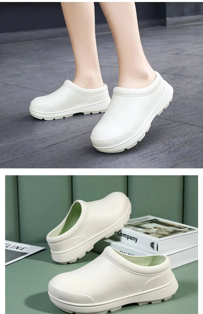 2024 Men Women EVA Chef Shoes  Non-slip Waterproof Oil-proof Shoes Comfortable Workers Slippers  Outdoor Fishing Shoes