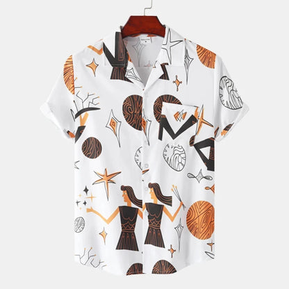 Summer Rainbow Men's Vocation Lapel Camisa Oversized Hawaiian Shirts 3d Print Fashion Men Women Beach Short-sleeved Blouse Tops