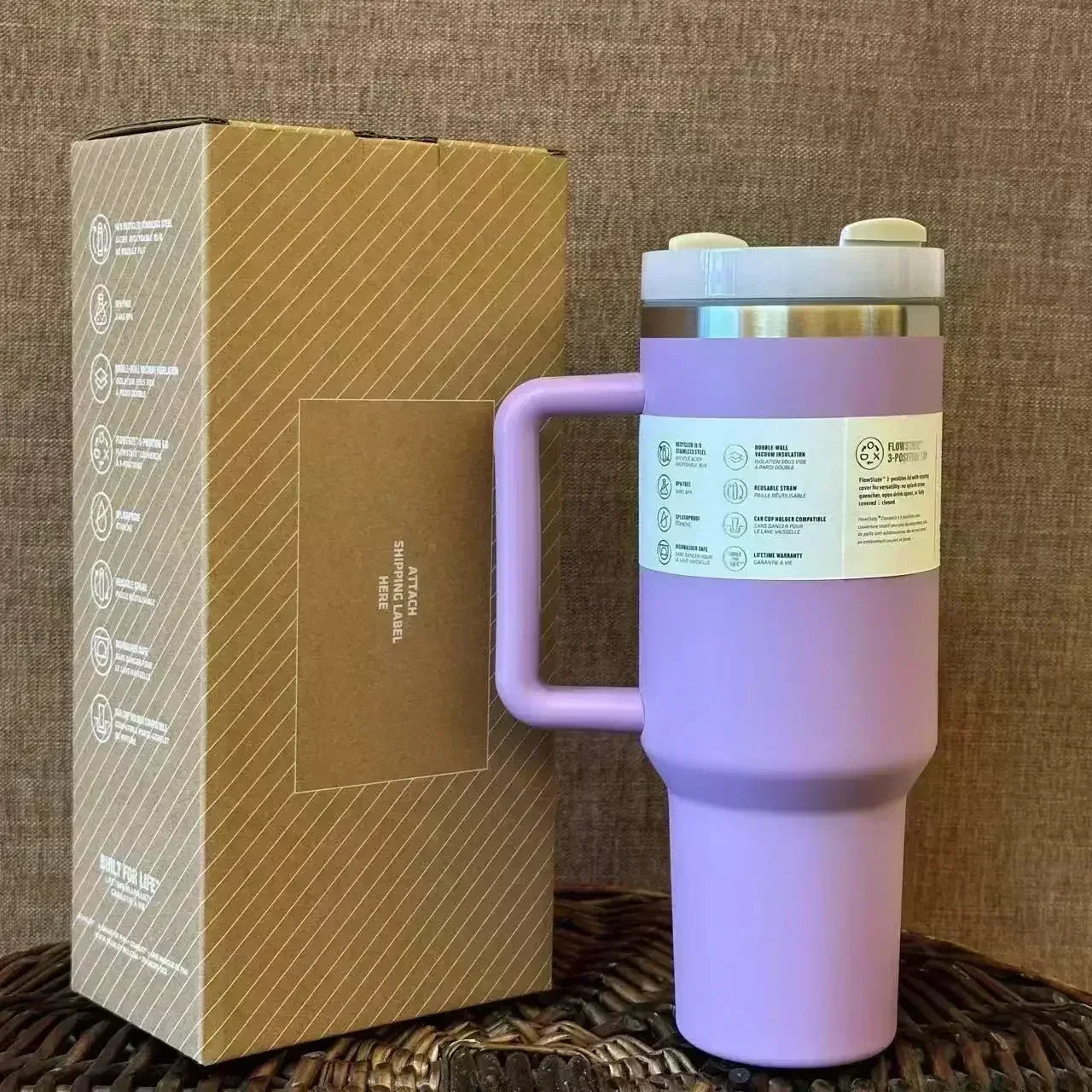 2025New Arrivals Thermal Coffee Cup with Straw Stainless Steel Vacuum Insulated Tumbler 40oz Thermal Iced Travel Cup for Outdoor