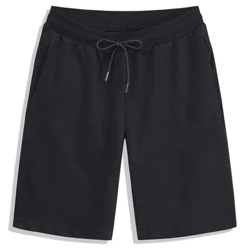 2024 Summer Men's Shorts Elastic Drawstring Shorts Joggers Loose Fitness Breathable Sports 5 Piece Solid Color Casual Pants