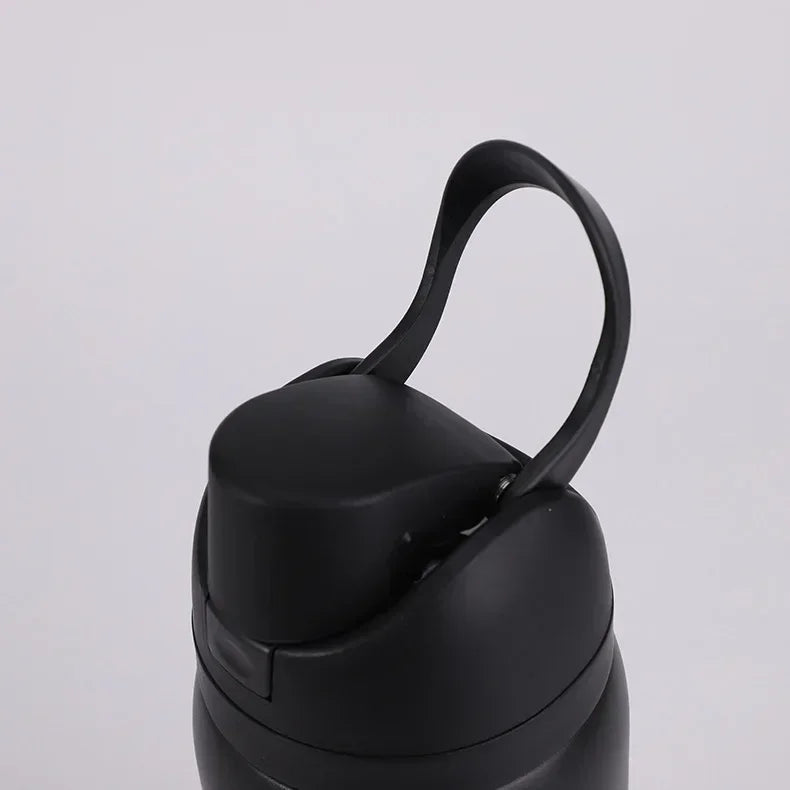 24/32oz New 304 Thermos Cup Double-Layer Stainless Steel Space Kettle Water Bottle with Straw Car Outdoor Sports Camping Sports