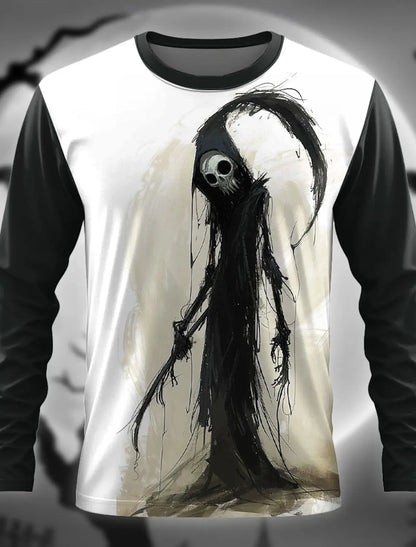 3D Print Anime Characters Long Sleeve T-Shirts For Men Autumn Fashion Men's O-Neck Sportwear Oversized  Pullover Men clothing