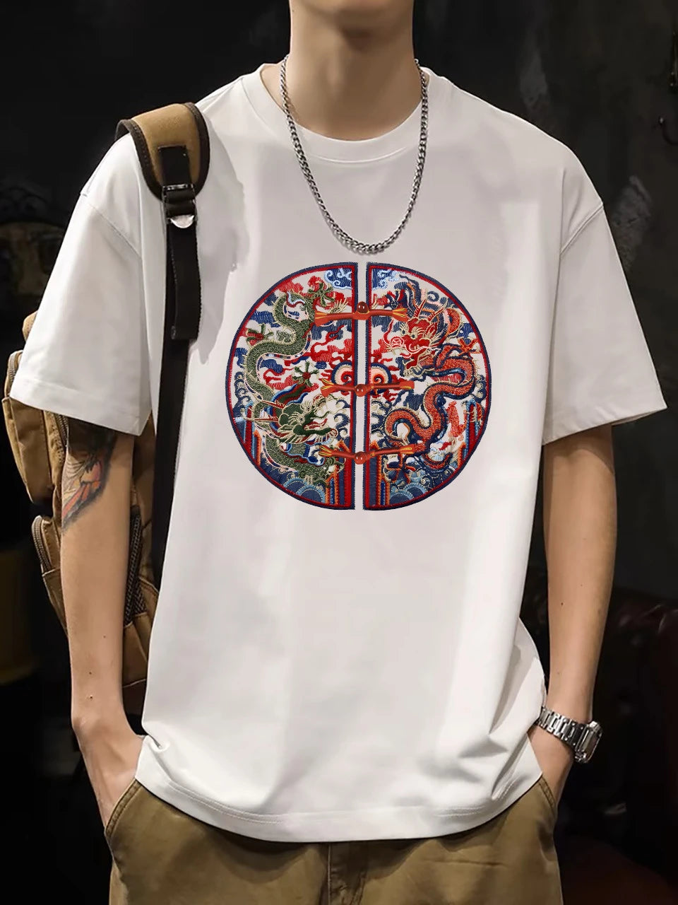 2025 New Summer Men's T-shirts High Quality Cotton Printed T-shirts Casual Street Fashion Tops