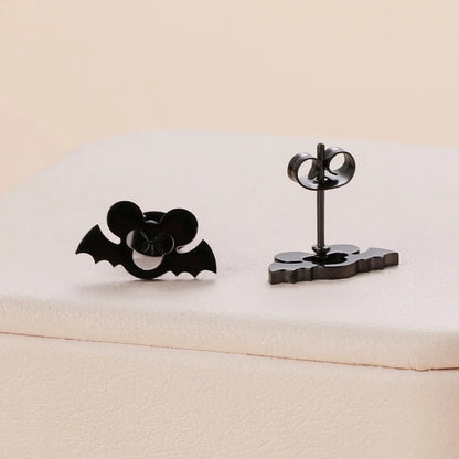 Stainless Steel Halloween Ghost Cat Stud Earrings For Women Girls Gold Color Waterproof Fashion Ear Party Jewelry Gift Wholesale