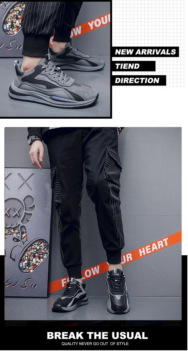 Waterproof Non-slip Wear-resistant Casual Sports Shoes For Men Spring 2025 New Arrival Work Shoes Trendy Footwear Spring Autumn