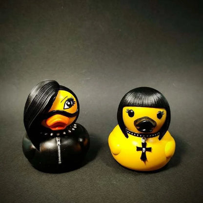 2024 Duck Statue Gothic Sculpture Punk Animal Figurine Resin Desk Decoration Collectible Figurines Satan Duck Tabletop Ornaments