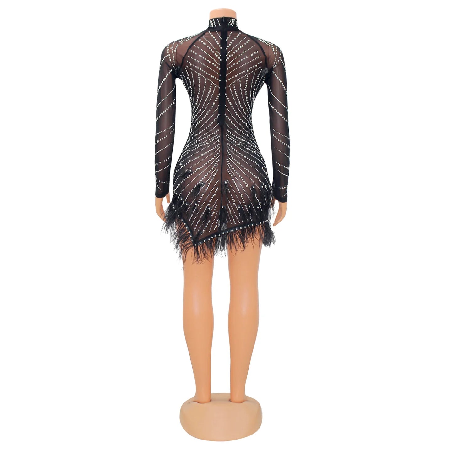 2022 Summer Fashion Sexy Tassel Mesh Embroidered Dress Women Irregular Short Skirt Mid-waist