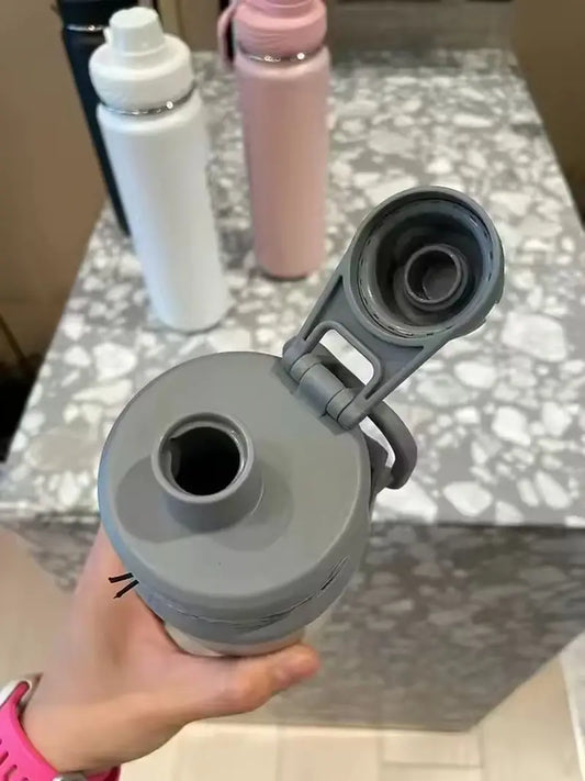 Solid Color Back to Life Sports water bottle 710ml Stainless Steel Pure Titanium Vacuum Portable Leakproof Insulated Water Cup