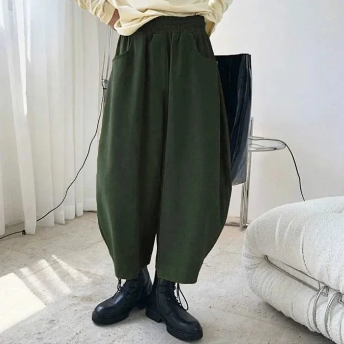 2023 Autumn Casual Harem Pants Women Cotton High Waisted Trousers Retro Loose Bloomers Women's Oversize Pants Baggy Sweatpants